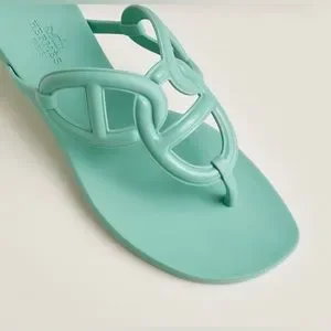 ★Hermes★(W) Egerie Sandal★Vert Embrun Hermes Egerie Sandals Vert Embrun Rubber 36